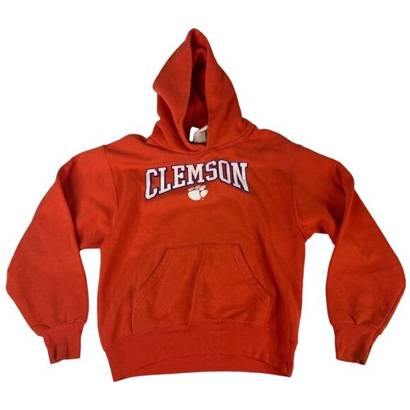 NCAA Boy's Clemson University Tigers Sweatshirt M Orange Purple Cotton Polyester - Picture 1 of 8